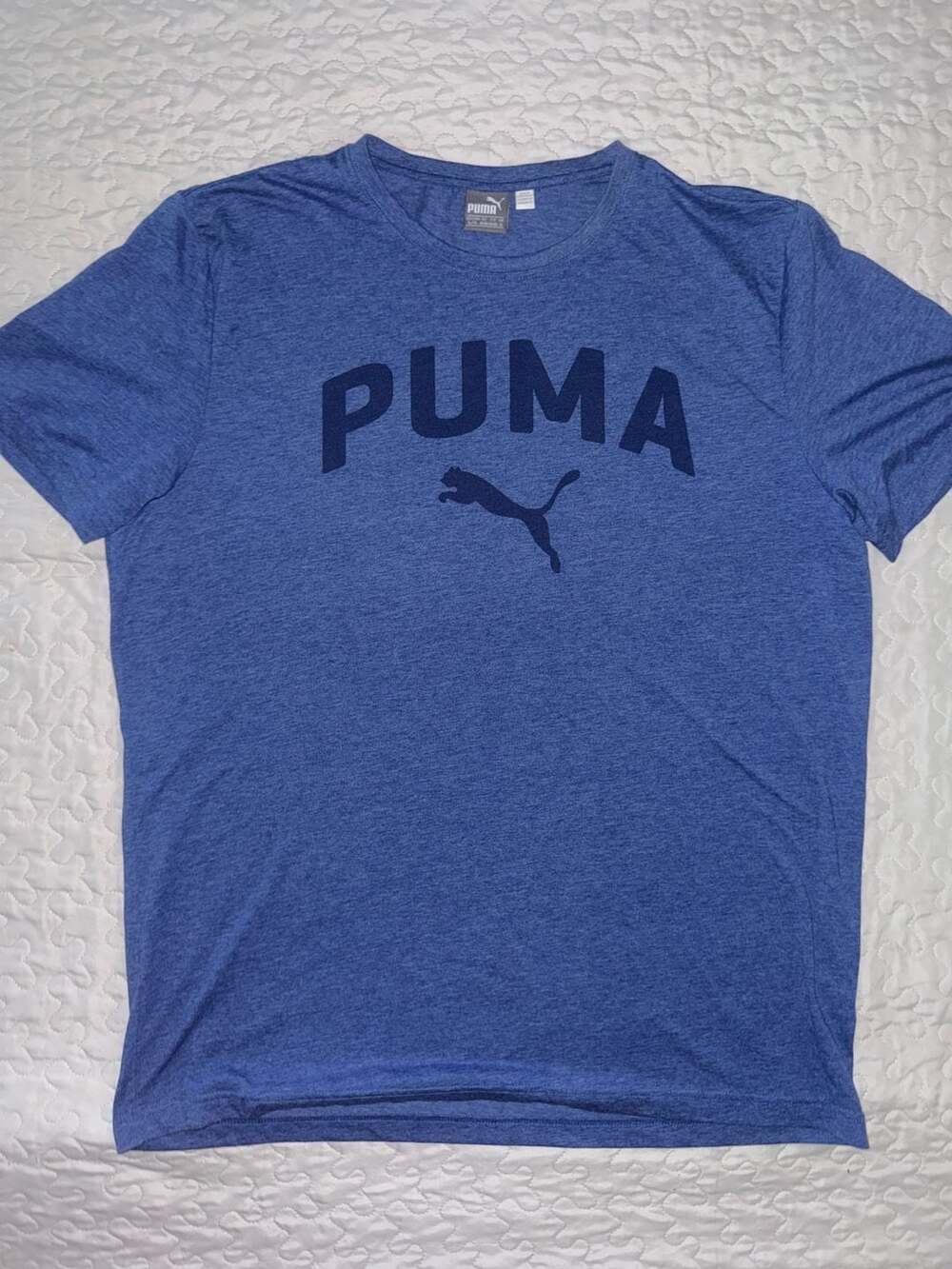 Puma Essentials Heather T-Shirt Size XL Blue